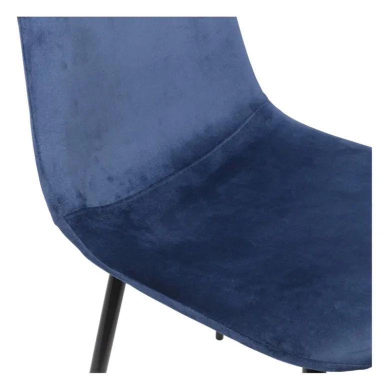 Eetkamerstoel Ivy velvet - donkerblauw - 88x44x53 cm