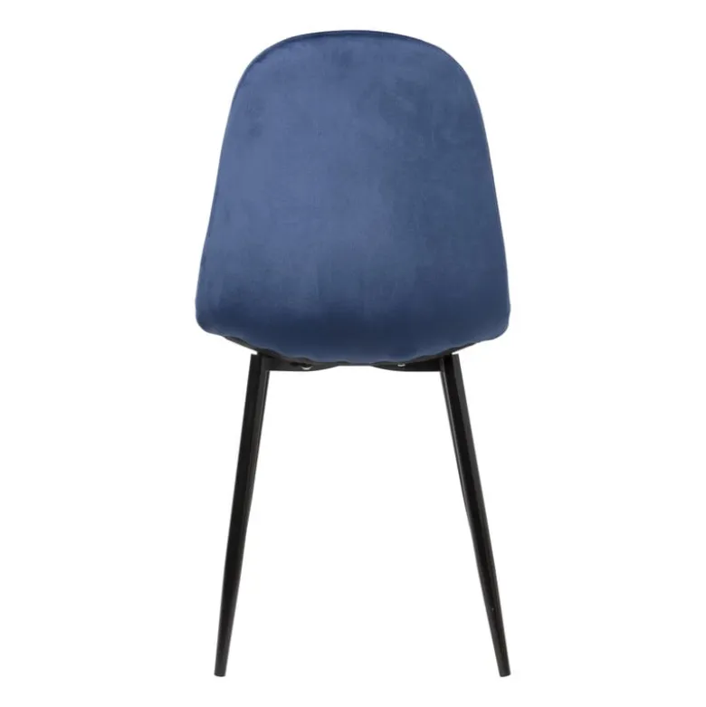 Eetkamerstoel Ivy velvet - donkerblauw - 88x44x53 cm