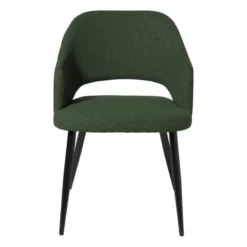Eetkamerstoel Leonardo met armleuning - groen - 81x62.5x56 cm