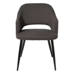 Eetkamerstoel Leonardo met armleuning - grijs - 81x62.5x56 cm