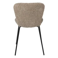 Eetkamerstoel Liz - beige - teddy - 83.5x55x45.4 cm