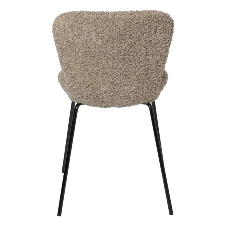 Eetkamerstoel Liz - beige - teddy - 83.5x55x45.4 cm