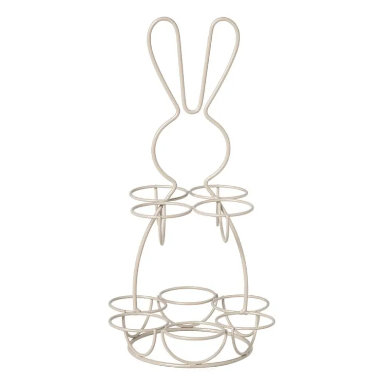 Eieren etagere haas - wit - ø17x31 cm
