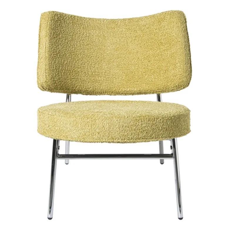 Fauteuil Amber - geel/zilverkleurig - 71.5x63x70.5 cm