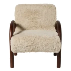 Fauteuil beatle - beige/bruin - 80x78x70 cm