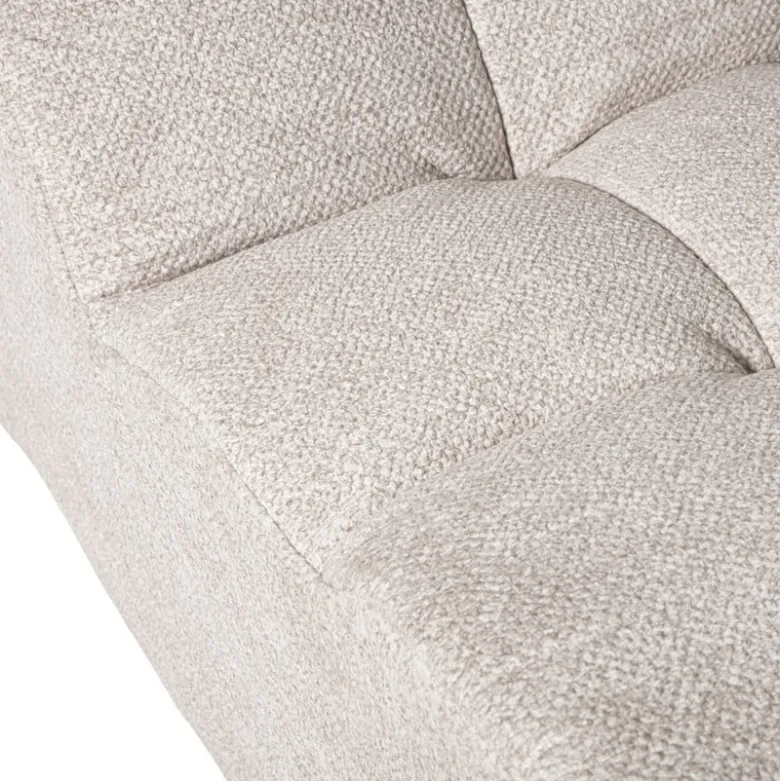Fauteuil chenille chunk - beige - 87x72x66 cm