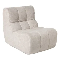 Fauteuil chenille chunk - beige - 87x72x66 cm