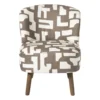 Fauteuil japandi - beige - 69x66x56 cm