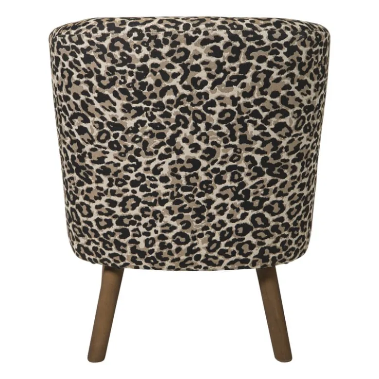 Fauteuil luipaard - bruin - 69x66x56 cm
