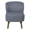 Fauteuil zigzag - blauw/wit - 69x66x56 cm