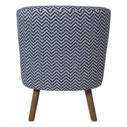 Fauteuil zigzag - blauw/wit - 69x66x56 cm