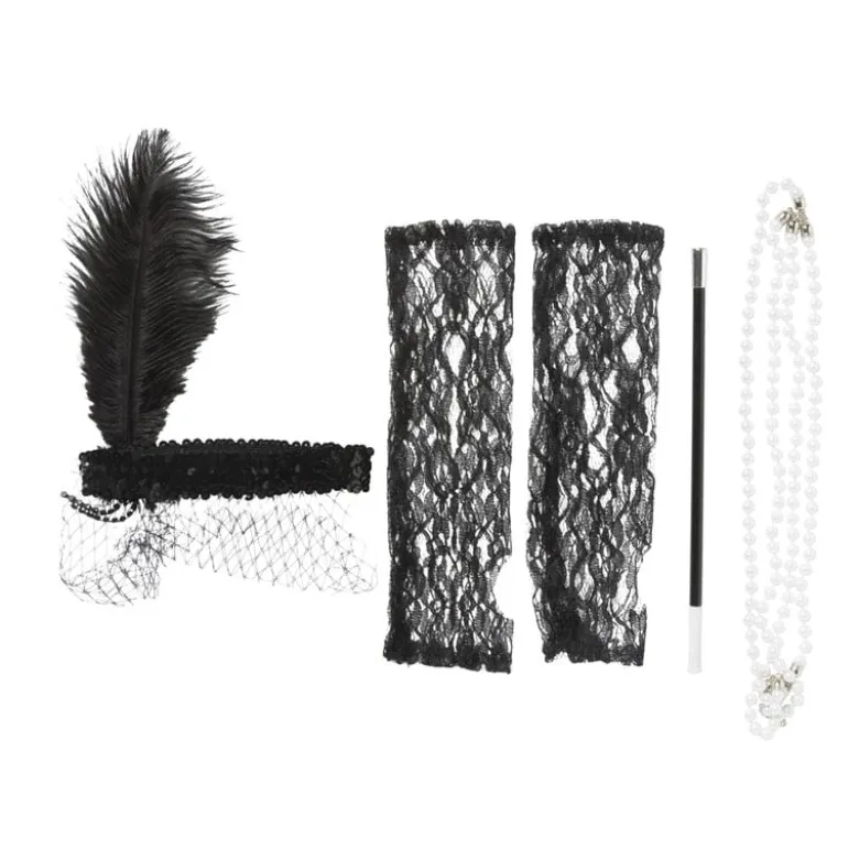 Feestset Charleston met accessoires - set van 5