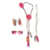 Feestset hippie met accessoires - set van 4