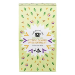 Fine flavours groene thee - pittige gember & passievrucht - 15 piramide zakjes