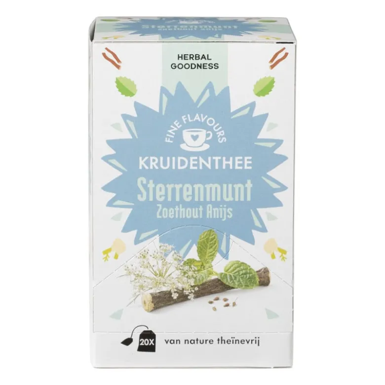 Fine Flavours kruidenthee - sterrenmunt - 20 zakjes