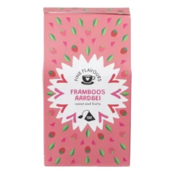 Fine flavours zwarte thee - aardbei - 15 piramide zakjes