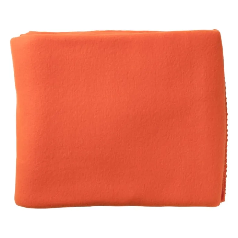 Fleece deken - oranje - 160x130 cm