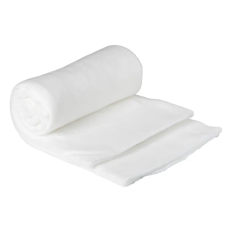 Fleece deken - wit - 160x130 cm