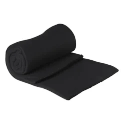 Fleece deken - zwart - 160x130 cm