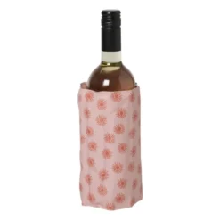 Fles koeler zonnetjes - oranje/roze - 34.5x17.5 cm