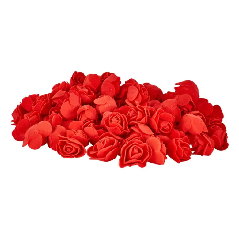 Foam roosjes rood - set van 100