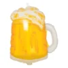 Folieballon bierpul - goud/wit - 60 cm