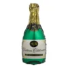 Folieballon XL champagnefles - groen/goud - 93 cm