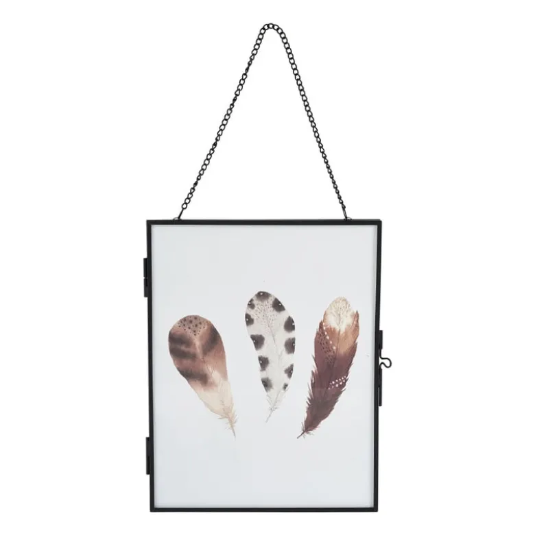 Fotokader aan ketting - zwart - 18x23 cm