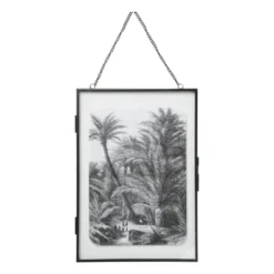 Fotokader staand - aan kettinkje - zwart - 21x30 cm