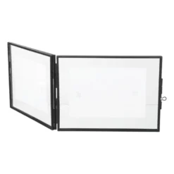 Fotokader tweeluik - zwart - 15x20x2 cm
