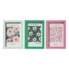 Fotolijsten set van 3 - groen/roze/blauw - 10x15 cm