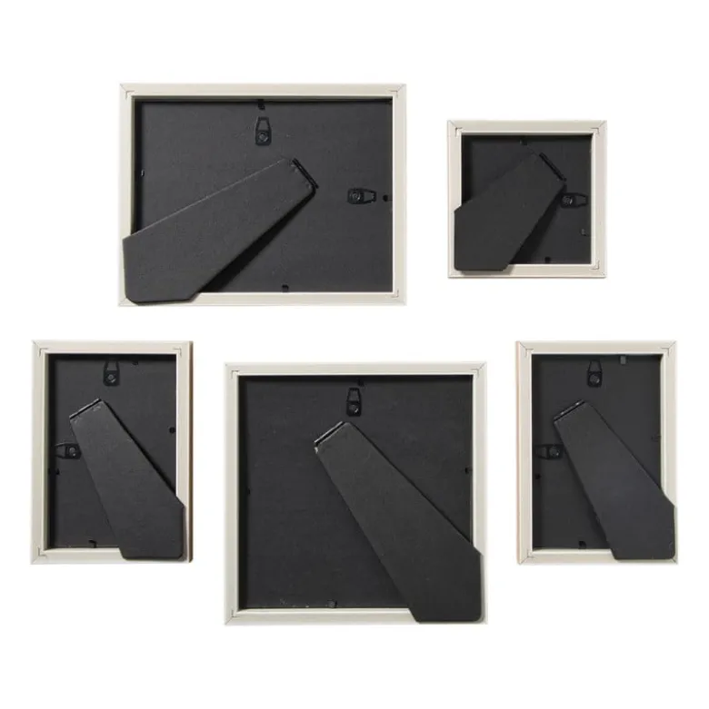 Fotolijstjes - hout - set van 5