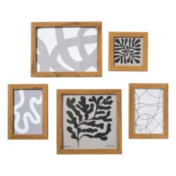 Fotolijstjes - hout - set van 5