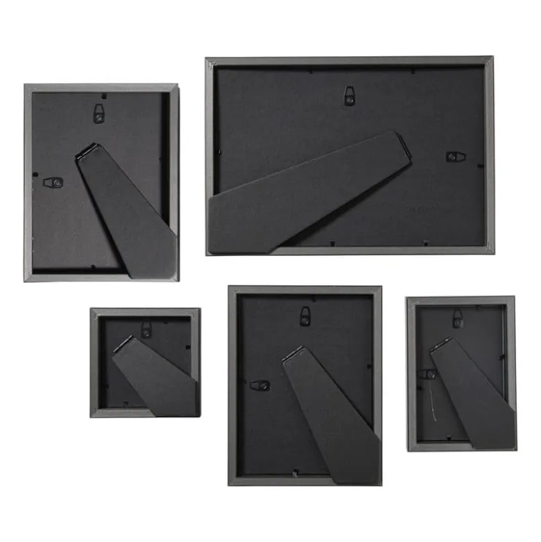 Fotolijstjes - zwart - set van 5