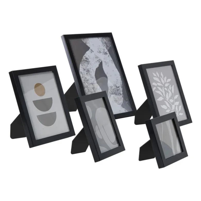 Fotolijstjes - zwart - set van 5