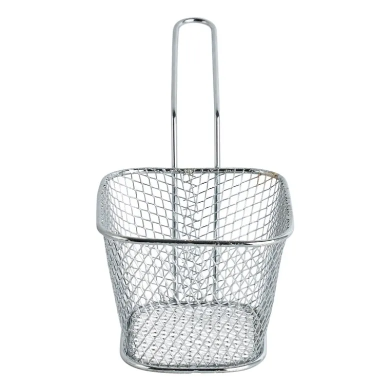 Frituurmandje - zilver - 10.5x8.5x6.5 cm