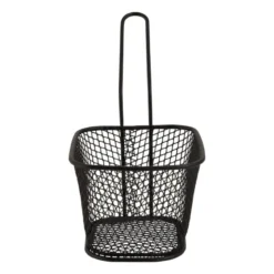 Frituurmandje - zwart - 10.5x8.5x6.5 cm