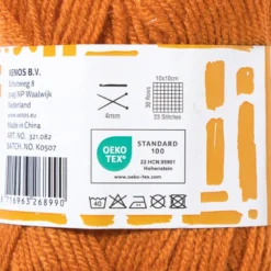 Garen acryl - oranje - 100 gram - 240 meter