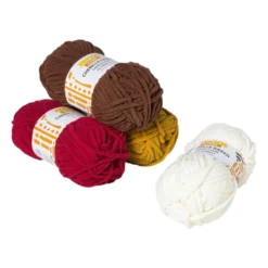 Garen chenille - rood - 100 gram - 60 meter