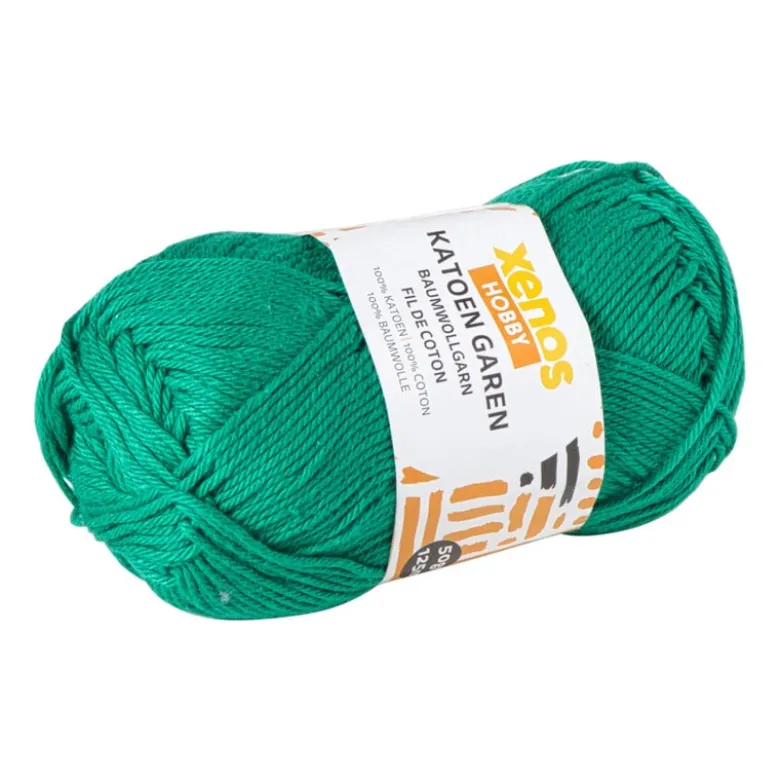 Garen katoen - groen - 50 gram - 125 meter