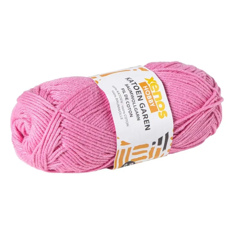 Garen katoen - roze - 50 gram - 125 meter