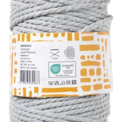 Garen macramé - grijs - 500 gram - 100 meter