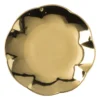 Gebaksbordje goud - keramiek - ø15.5x2 cm