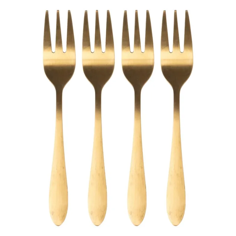 Gebaksvorkje goud - set van 4