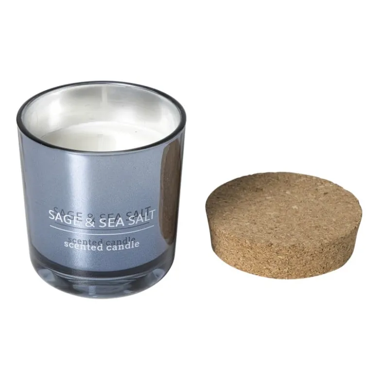 Geurkaars met refill - salie & zeezout