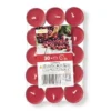 Geurwaxinelichten - cranberry - set van 30