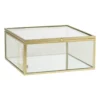 Gouden box groot - vierkant - 14x14x6 cm