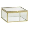 Gouden box klein - vierkant - 10x10x5 cm