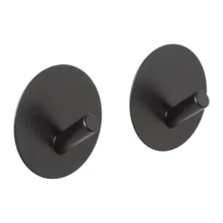 Handdoekhaken - zwart - set van 2