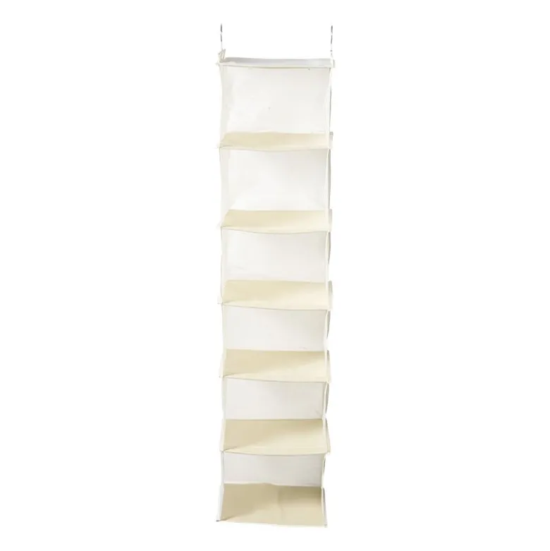 Hang organiser met 6 vakken - wit - 125x30x30 cm